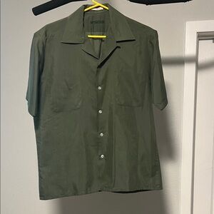 Vintage McGregor Men's Olive Button Down Shirt